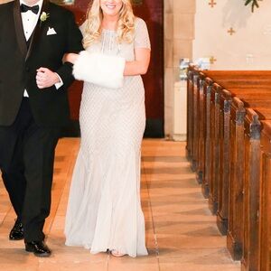 Adrianna Papell Floorlength Beaded Dress